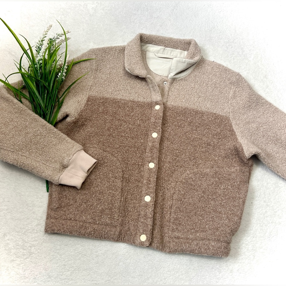 Outdoor Voices Mega Fleece Bomber Boucle Snap Jacket - Medium